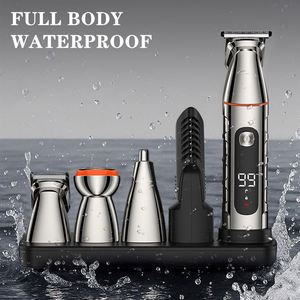 Cortadora de Pelo Eléctrica Inalámbrica Multifuncional 5 en 1 para Hombre, Recortadora de Nariz y Rostro, Cuchillas de Acero Inoxidable, Resistente al Agua, para Uso Doméstico - Product Image 4