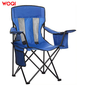 เก้าอี้พับแคมป์ปิ้ง Woqi โครงอะลูมิเนียม ผ้า Oxford สีฟ้าพีค็อก พร้อมกระเป๋าเก็บความเย็น สำหรับใช้งานกลางแจ้ง - Product Image 1