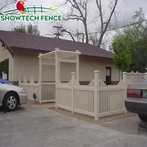 white vinyl garden fence/six feet tall vinyl picket fence/pvc vinyl yard and garden fence