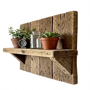 Étagères murales en bois durables pour livres lourds, plantes, décorations, ustensiles de cuisine et rangement d'accessoires ménagers - Product Image 1