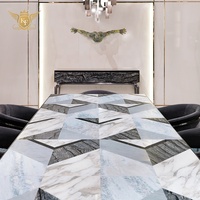 Casa KF — armoire de salon en or, table d'entrée de luxe, en noir et doré, avec console dessus en marbre, avec étagères et tiroirs
