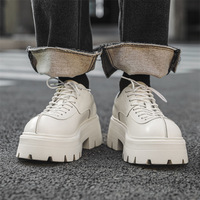 Chaussures de luxe pour femmes, chaussures décontractées tendance à lacets pour hommes, à bout rond et plateforme pour augmenter la taille