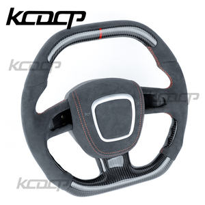 Volante in Fibra di Carbonio per <span class=keywords><strong>Audi</strong></span> A3 A4 A5 A6 S3 S5 Q3 Q5 S4 B8 8P - Product Image 5