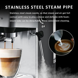 <span class=keywords><strong>Cafetera</strong></span> Espresso Semiautomática <span class=keywords><strong>Profesional</strong></span> Todo <span class=keywords><strong>en</strong></span> Uno de Acero Inoxidable con Molinillo y Espumador de Leche - Product Image 3