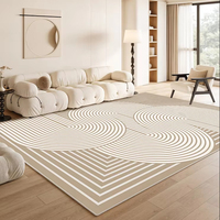 Tapis doux imprimé abstrait pour salon, imitation cachemire, résistant aux taches, pour chambre à coucher