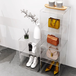 Rak <span class=keywords><strong>display</strong></span> tas sepatu tangan akrilik, <span class=keywords><strong>display</strong></span> berdiri pakaian toko berdiri sederhana modern - Product Image 6