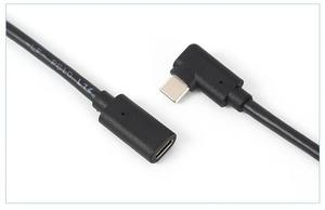 Cable de Extensión USB 3.1 con Ángulo de 90 Grados, Longitudes Personalizadas, USB 3.1 Gen 1 Tipo-C Macho a Hembra, Cables de Extensión USB Tipo C - Product Image 2