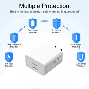 Adaptador <span class=keywords><strong>de</strong></span> Corriente <span class=keywords><strong>de</strong></span> Pared <span class=keywords><strong>de</strong></span> Viaje con Doble Puerto USB 2, Aprobado por UL/FCC, Enchufe <span class=keywords><strong>de</strong></span> CA Estadounidense, 5V 2A 10W, para <span class=keywords><strong>iPhone</strong></span>/Samsung - Product Image 4