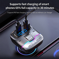 Transmisor FM Inalámbrico BT, Receptor de Radio, Decodificador MP3, Puerto USB, Encendedor de Cigarrillos 2DIN Integrado, Cargador de Coche Portátil