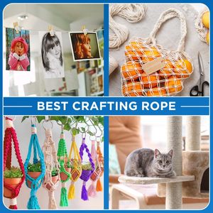 Vente en gros <span class=keywords><strong>de</strong></span> corde en coton naturel <span class=keywords><strong>de</strong></span> 5 mm, <span class=keywords><strong>cordon</strong></span> tressé robuste <span class=keywords><strong>de</strong></span> 5/16 po pour macramé, artisanat, corde à linge résistante, camping, jardinage - Product Image 5