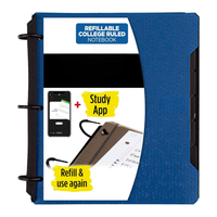 Carnet Rechargeable Flex Planificateur Personnalisé Design Élégant Collège Ligné 1 Pouce TechLock Binder 200 Feuilles