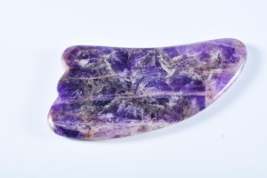 Rodillo de Jade de cristal Natural con logotipo personalizado para masaje facial Rodillo de punta de amatista de alta calidad con caja Guasha - Product Image 5