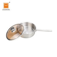 Set panci penggorengan SS304, peralatan masak baja tahan karat, kualitas tinggi, Set panci dan panci 6 buah