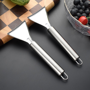 Stainless Steel Fish Scaler Triangular <b>Kitchen</b> Tool For Seafood Cleaning And Scaling Dishwasher Safe - Product Image 1
