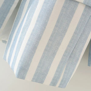 Abito da <span class=keywords><strong>donna</strong></span> blu chiaro a righe con cappotto monopetto - Product Image 5