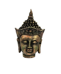 Escultura de Cabeza de Buda de Resina, Decoración Zen Asiática para el Hogar, Adorno de Mesa para Interiores, Pieza de Arte para Sala de Estar, Forma Irregular Duradera - Product Image 1