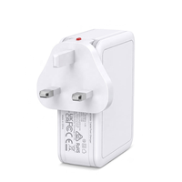 Station de charge rapide multi-ports 40W GaN 4 en 1 avec câble rétractable intégré, chargeur de voyage portable pour ordinateur portable, smartphone, OEM ODM