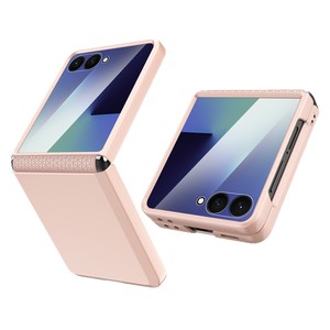 เคสโทรศัพท์แบบพับได้ Huanmin New Style สำหรับ Samsung Galaxy Z Flip ลด 30% สไตล์มินิมอล ป้องกันการตกกระแทก - Product Image 5