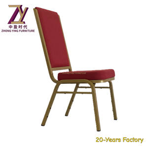 Vente en gros de chaises de banquet de mariage empilables en métal doré de luxe chaises meubles d'hôtel en fer pour fêtes et événements - Product Image 3