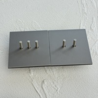 Prise murale universelle européenne française double pôle en nickel mat durable 13A/16A avec USB-C et interrupteur à bascule 86 en acier inoxydable