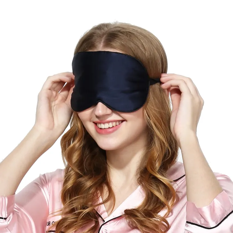 Best seller Block Lights sleeping silk mask eye cover mulberry silk sleep mask with adjustable strap