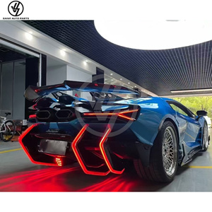 Nouveaux canards arrière en fibre de carbone sèche style Duke mat sans éclairage pour Lamborghini Revuelto - Product Image 6