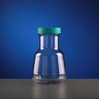 Fiole Erlenmeyer conique en plastique PC 3L à haut rendement de laboratoire avec ouverture large et long col à chicanes