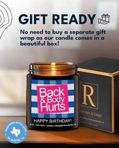 Bougie amusante en cire de soja, parfum lavande et <span class=keywords><strong>sauge</strong></span>, cadeau d'anniversaire unique pour hommes et femmes, bougies d'aromathérapie - Product Image 4