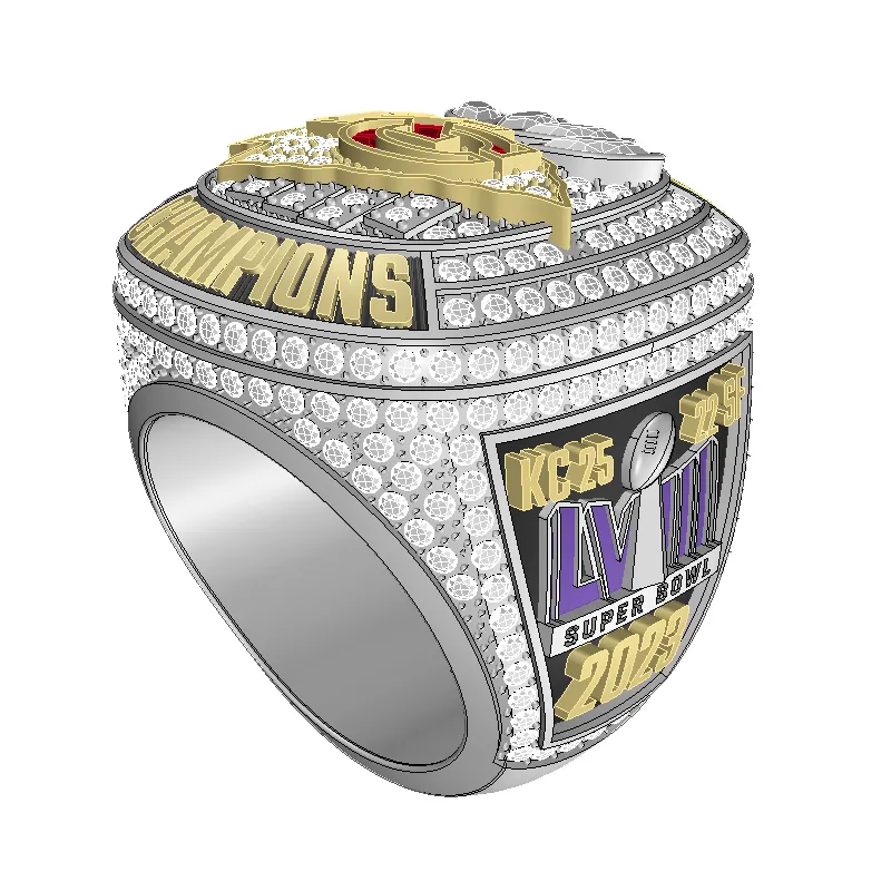 Newest Personalized Customization Sports Champion Rings Design Football LOGO World Championship Rings