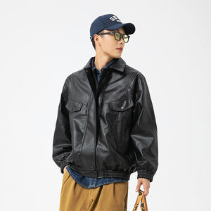 Veste en <span class=keywords><strong>cuir</strong></span> de moto élégante et vierge de haute qualité pour hommes, design de mode en PU personnalisé 2022 pur, nouveauté - Product Image 5