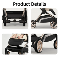 Poussette compacte et légère pour bébé, faible MOQ, grand panier de rangement, intérieur spacieux pour les voyages en avion