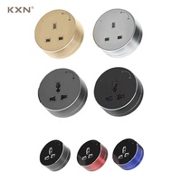 Adaptor Soket Jalur Putar Modular Dapat Dilepas Daya Listrik Standar AS PC Dapur Multi Smart Orbital Rail Soket Steker