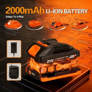 Perceuse à percussion multifonctionnelle 21V à <span class=keywords><strong>batterie</strong></span> lithium, double vitesse, perceuse électrique manuelle, <span class=keywords><strong>outil</strong></span> combiné électrique, perceuse à moteur sans balais - Product Image 5