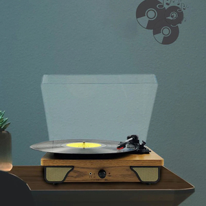 Vente Flash : Lecteur de disques vinyles rétro multifonctionnel 2 vitesses, anti-skating, entraînement par courroie, vinyle 5.0, 4 canaux stéréo, arrêt automatique - Product Image 6