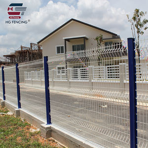 Vente directe d'usine Clôture incurvée 3D avec poteau en pêche revêtu de poudre, clôture à pliage triangulaire pour la sécurité des usines - Product Image 2