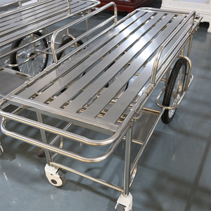 Zware transportwagen voor mortuarium, roestvrij staal, lijkwagen met stille wielen - Product Image 6