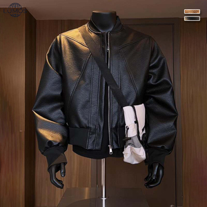 Chaqueta Bomber Holgada para Hombre, Nueva Colección Primavera-Otoño, Resistente al Viento, Sin Planchado, con Cuello de Béisbol, Diseño Urbano - Product Image 2