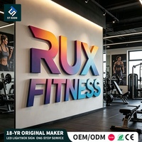 Signalétique personnalisée Shuntai en acier inoxydable rétroéclairée par LED 3D pour les entreprises, les bâtiments, utilisation intérieure/extérieure, étanche IP65, éclairage RVB