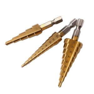 Step Drill Bits 3-12 4-12 4-20mm Hex Shank Titanium Plated Pagoda Drill For Metal Wood Plastic - Product Image 2