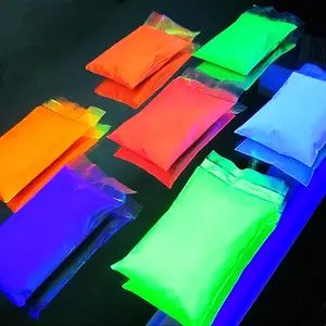 Buntes im Dunkeln leuchtendes Neon pigment UV Photo lu mines zieren des Pigment