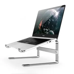 Laptop Stand Ergonomis Aluminium Laptop Mount Stand Komputer Notebook Pemegang Stand Kompatibel dengan Semua Merek 8-18 Inch Laptop