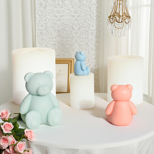 Molde <span class=keywords><strong>de</strong></span> Silicona Platino <span class=keywords><strong>con</strong></span> Diseño <span class=keywords><strong>de</strong></span> Oso <span class=keywords><strong>de</strong></span> Orejas Redondas, Multiusos para Velas, Jabones, Chocolate, Resina y Manualidades <span class=keywords><strong>de</strong></span> Yeso - Product Image 5