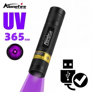 Mini 365nm Led Black Light <strong>UV</strong> <strong>Flashlight</strong> Usb Rechargeable Nail Lamp Pet Stain Leakage Marker Ore Money Scorpion Detection Lamp - Product Image 1