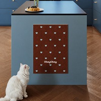 Planche à gratter pour chat en feutre à pois marron, épaisse et résistante à l'usure, protection pour canapé et meubles, autocollant mural de Noël