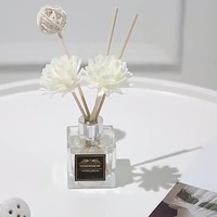 Ensemble de diffuseur de roseaux en rotin-Parfum de maison à l'huile essentielle d'aromathérapie, désodorisant décoratif pour chambre à coucher bureau hôtel SPA