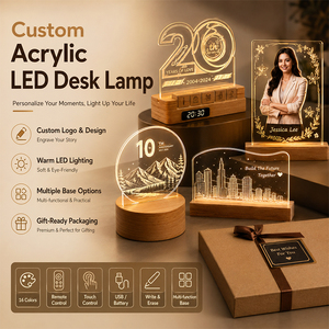 Lámpara LED Acrílica Personalizada de Lujo, Regalo Corporativo Personalizado, Recuerdo Promocional, Premio de Reconocimiento al Empleado, Decoración - Product Image 1