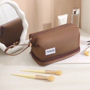 2025 Promotional Nylon Fabric Makeup and Cosmetic Kit Tote <b>Bags</b> Women <b>Men</b> Travel Toiletry Pouch Organizer Custom Logo - Product Image 6
