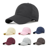 Super imperméable Laser perforé langue de canard maille Baseball crème solaire broderie imprimé LOGO respirant casquette à séchage rapide