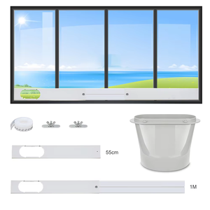 Kit de climatisation mobile en promotion, 2 pièces, kit d'étanchéité de fenêtre pour climatiseur à embout plat de 21,65 pouces, longueur réglable - Product Image 4