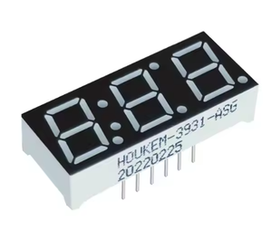 Pantalla LED de 7 Segmentos de 3 Dígitos y 12 Pines de 0.39 Pulgadas, Cartel Digital para Interiores OEM Houkem-3931-BY de Alta Luminancia - Product Image 1